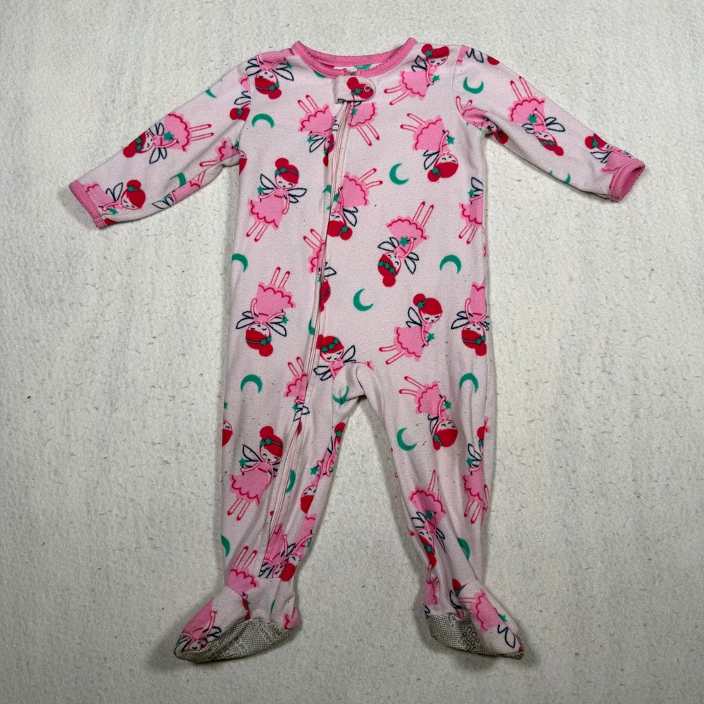 Just One You by Carters Baby Girls Pink Fairy Fleece Footed Pajamas 18M Sleeper